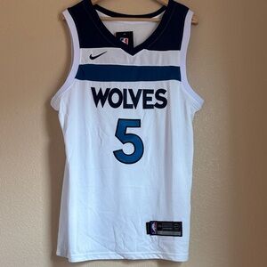 Nike White and Blue Wolves Jersey